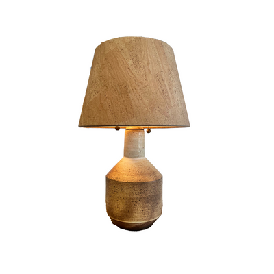 Ceramic and Cork Lamp by Marlon Marinero