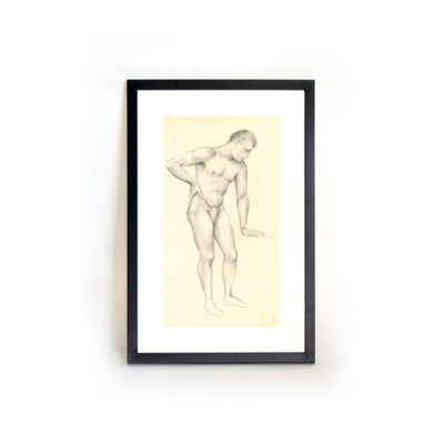 Framed Male Figure Drawing
