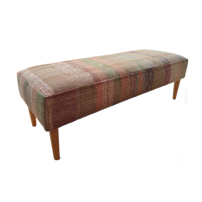 Antique Rag-Rug Ottoman