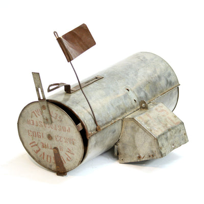Antique 1903 Tin Cylinder Mailbox